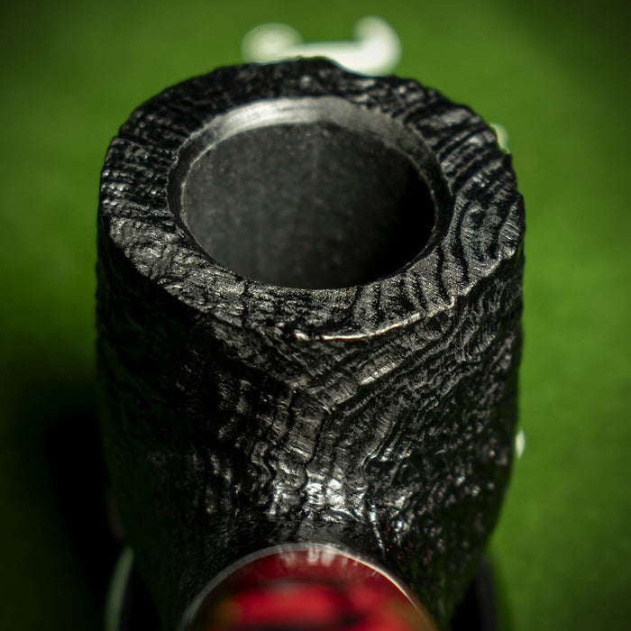 Peterson of Dublin Dracula Sandblasted Briar Smoking Pipe - Shape No.01