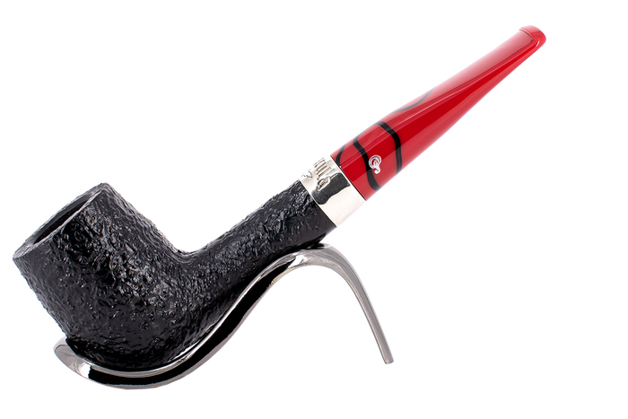 Peterson of Dublin Dracula Sandblasted Briar Smoking Pipe - Shape No.106