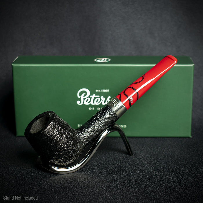 Peterson of Dublin Dracula Sandblasted Briar Smoking Pipe - Shape No.106