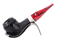 Peterson of Dublin Dracula Sandblasted Briar Smoking Pipe - Shape No.150