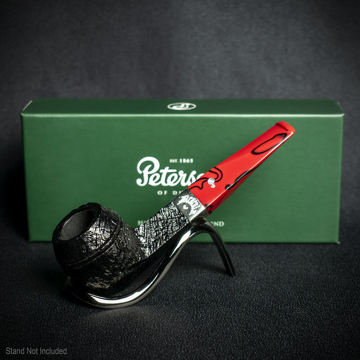 Peterson of Dublin Dracula Sandblasted Briar Smoking Pipe - Shape No.150