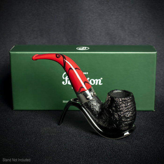 Peterson of Dublin Dracula Sandblasted Briar Smoking Pipe - Shape No.221