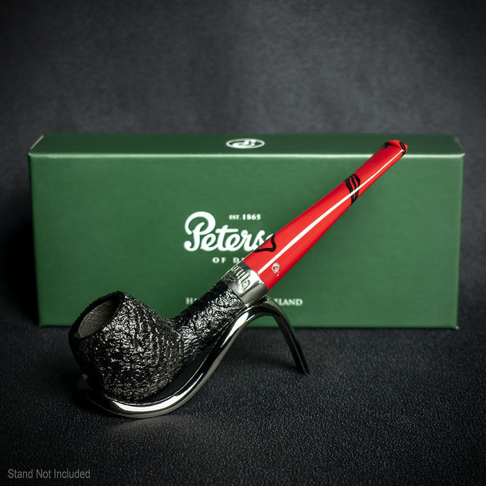 Peterson of Dublin Dracula Sandblasted Briar Smoking Pipe - Shape No.87