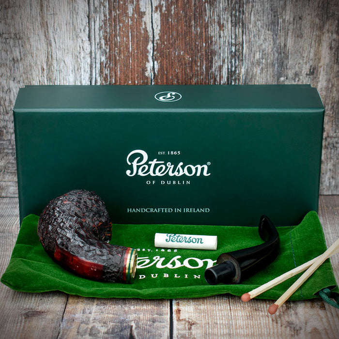 Emerald Rusticated Briar Pipe By Peterson of Dublin - Shape 03 (9mm)