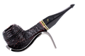 Peterson of Dublin Emerald Rusticated Briar Smoking Pipe - Shape 150 - 9mm
