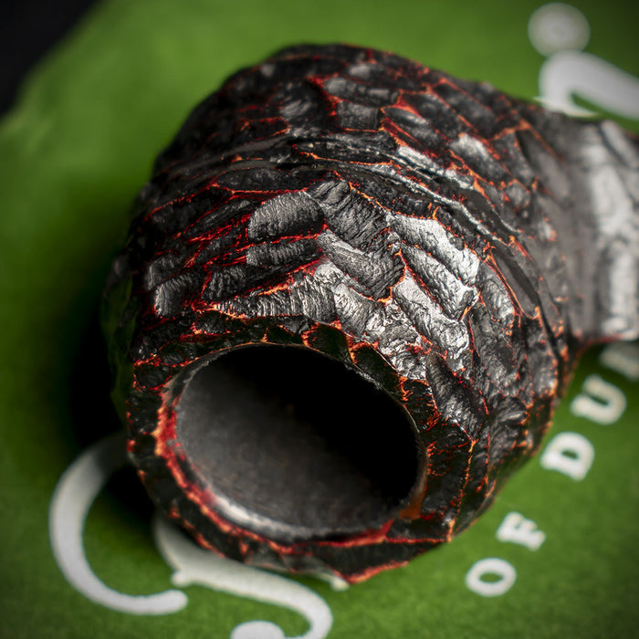 Peterson of Dublin Emerald Rusticated Briar Smoking Pipe - Shape 150 - 9mm