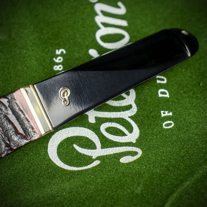 Peterson of Dublin Emerald Rusticated Briar Smoking Pipe - Shape 150 - 9mm