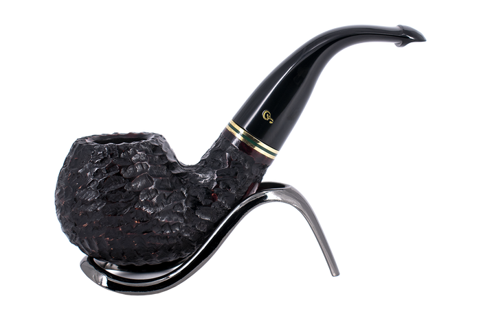Peterson of Dublin Emerald Rusticated Briar Smoking Pipe - Shape XL02 - 9mm