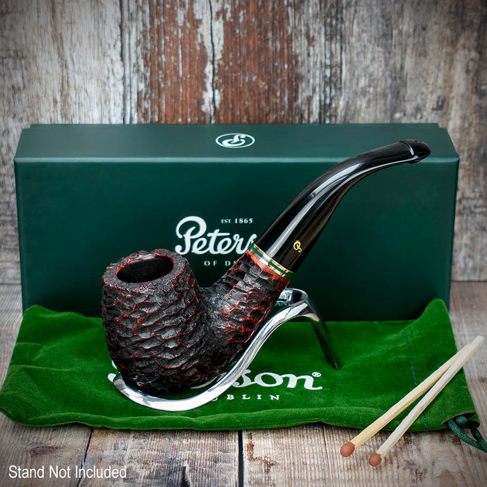 Emerald Rusticated Briar Pipe By Peterson of Dublin - Shape XL90 (9mm)