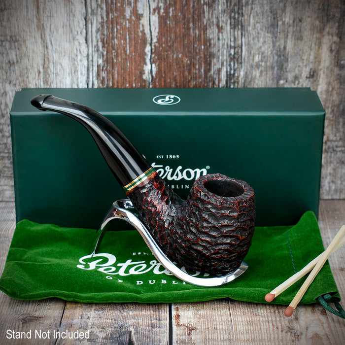 Emerald Rusticated Briar Pipe By Peterson of Dublin - Shape XL90 (9mm)