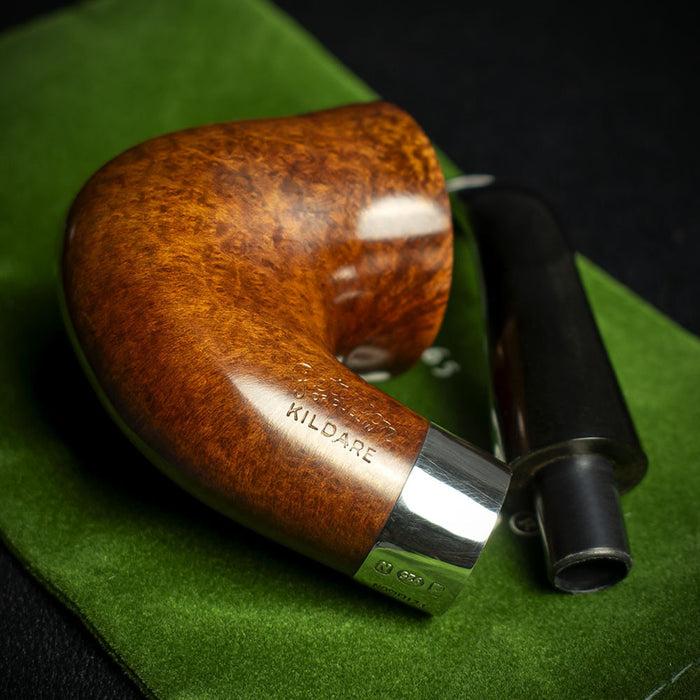 Peterson of Dublin Kildare Silver Mounted Briar Smoking Pipe - Shape No.05