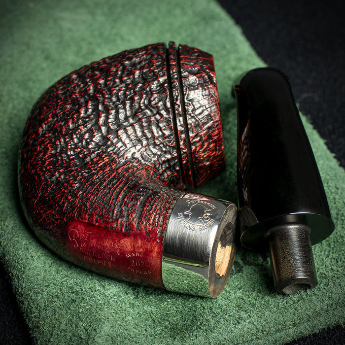 Peterson of Dublin Sherlock Holmes Briar Smoking Pipe - Red Sandblast Baskerville