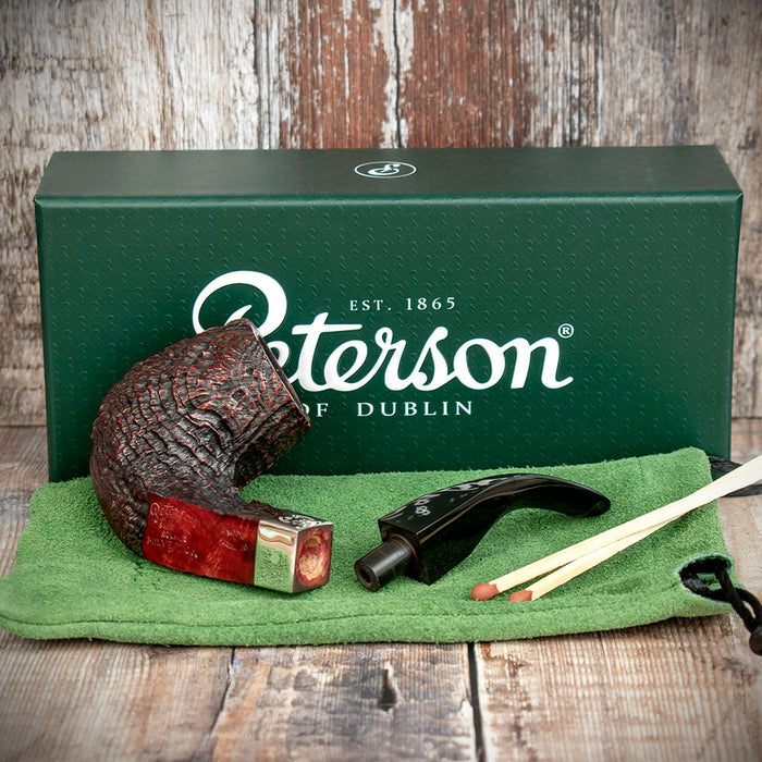 Sherlock Holmes Milverton (Red Sandblast) by Peterson of Dublin Briar Pipe