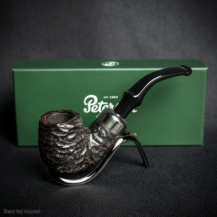 Peterson of Dublin System Rustic Briar Smoking Pipe - Shape No.307
