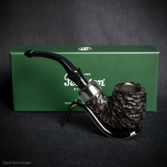 Peterson of Dublin System Rustic Briar Smoking Pipe - Shape No.307