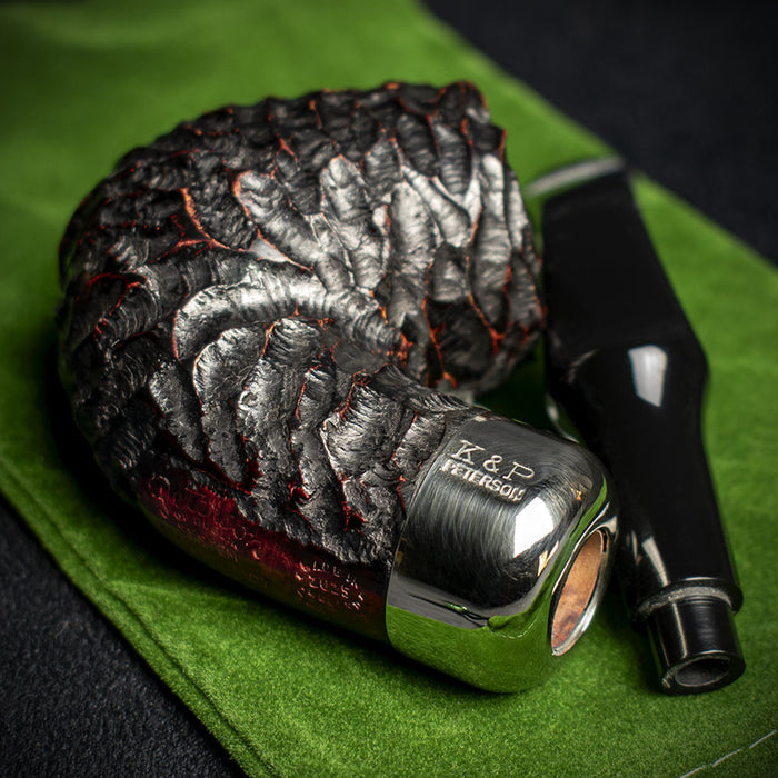 Peterson of Dublin System Rustic Briar Smoking Pipe - Shape No.307