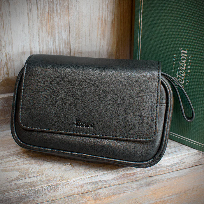 Peterson 2 x Pipe Zipped Compendium Bag - POU-133 Black