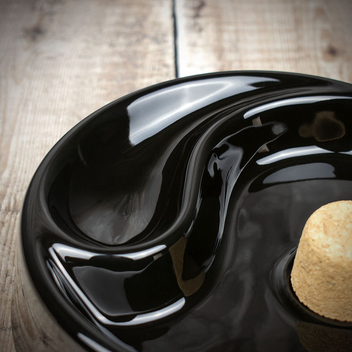 Gloss Black 1 Pipe Ashtray - 520705