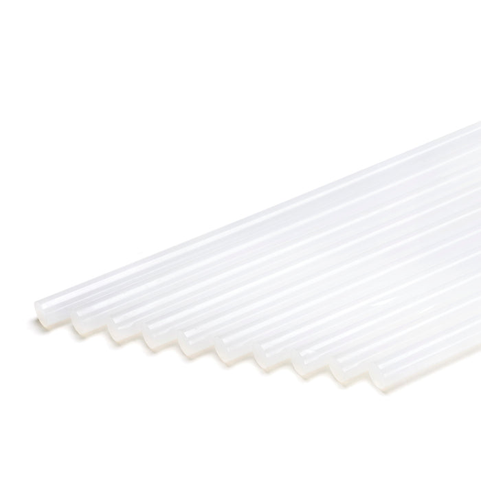 Clear 1/2" (12mm) hot melt glue sticks from the Tecbond 240 series, 10 pack
