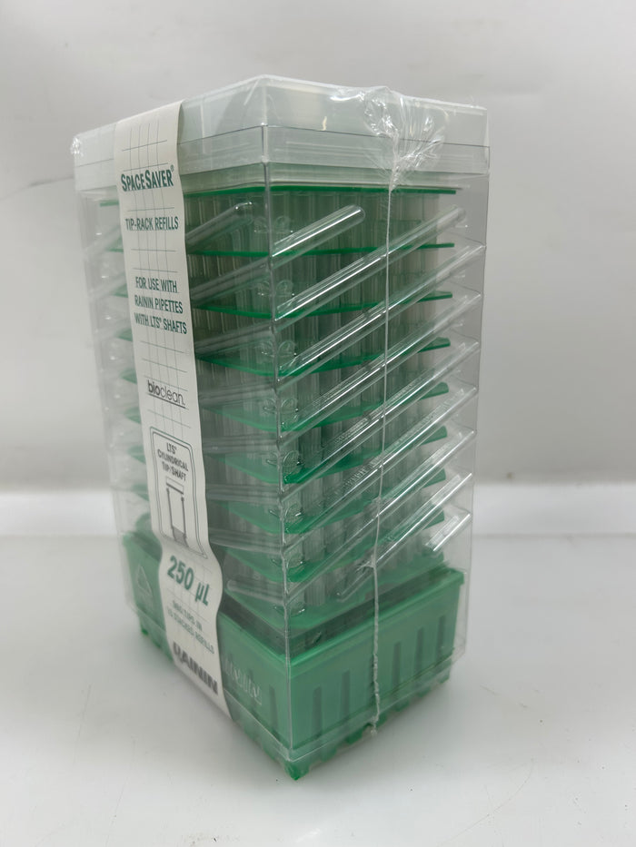 Rainin Green-Pak SpaceSaver 250µL Tip Rack Refills 960 Tips in 10 Refills