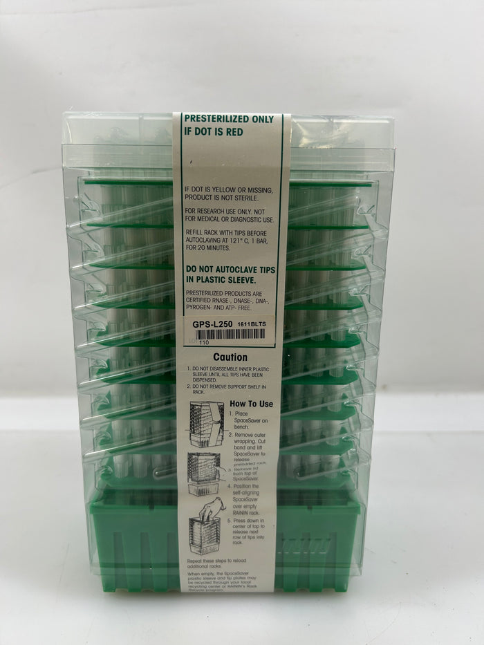 Rainin Green-Pak SpaceSaver 250µL Tip Rack Refills 960 Tips in 10 Refills