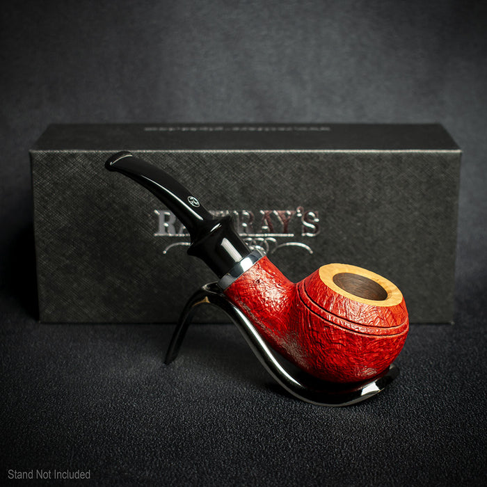 Rattray's Beltanes Fire Briar Smoking Pipe - Sandblast Red