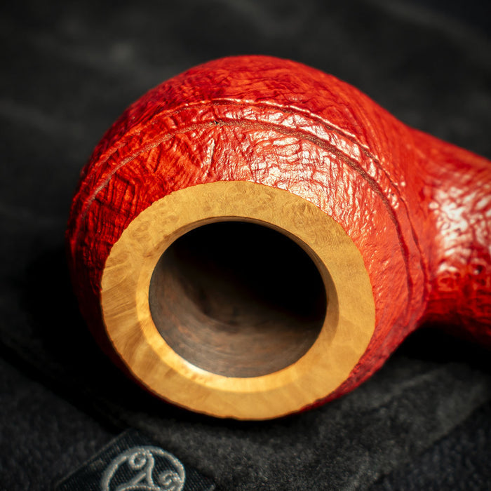 Rattray's Beltanes Fire Briar Smoking Pipe - Sandblast Red