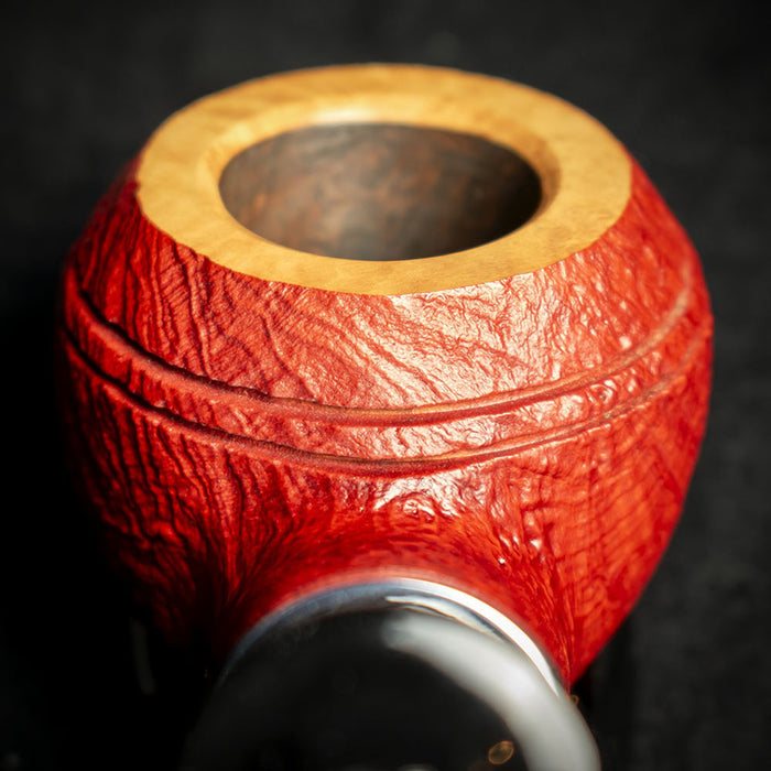 Rattray's Beltanes Fire Briar Smoking Pipe - Sandblast Red