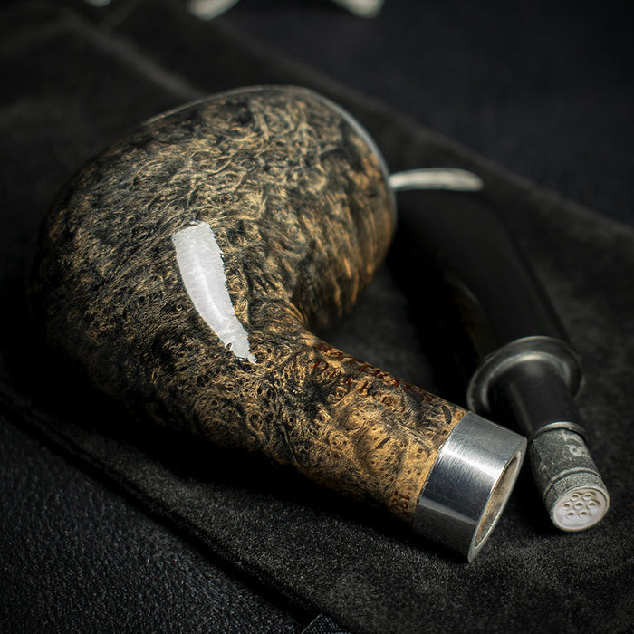 Rattray's Dark Reign Grey Briar Smoking Pipe - Shape 122
