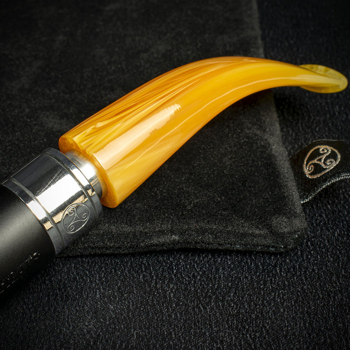 Rattray's Monarch Black 9mm Briar Smoking Pipe - Shape 177