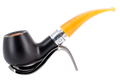 Rattray's Monarch Black 9mm Briar Smoking Pipe - Shape 4