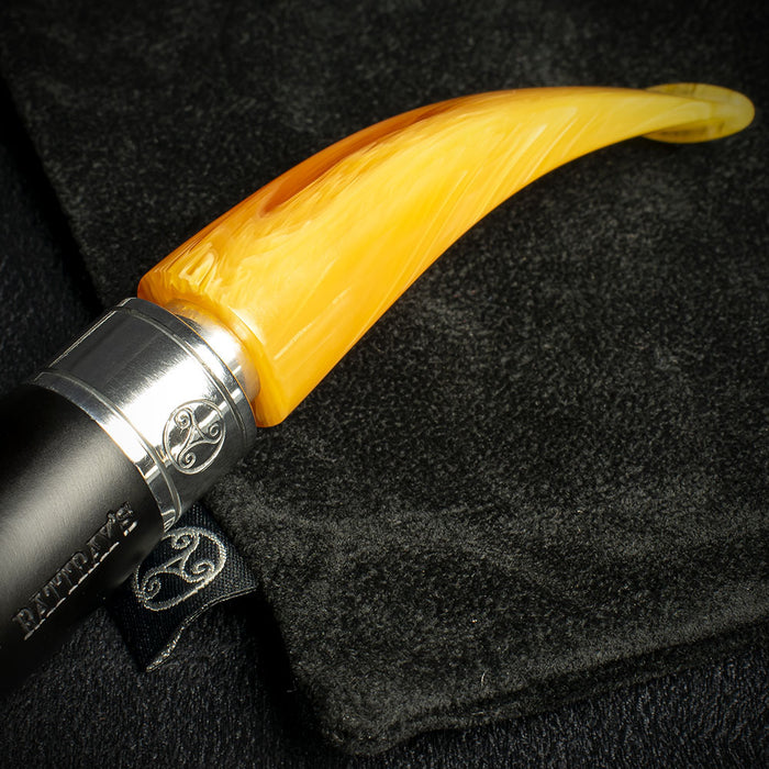 Rattray's Monarch Black 9mm Briar Smoking Pipe - Shape 4