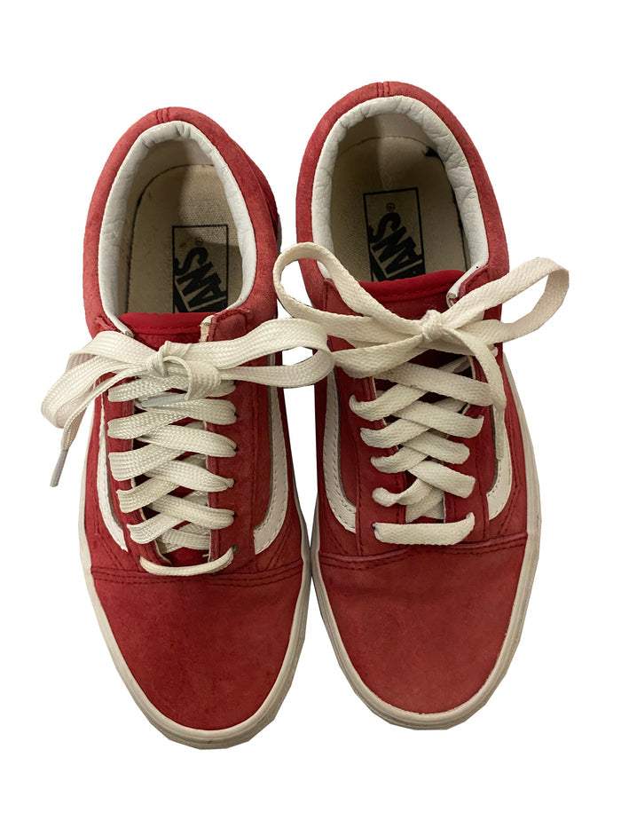 Red Suede Vans Old Skool Sneakers