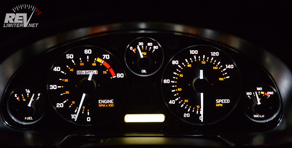 RevLimiter NB Miata Gauge Set "JNC" with LED bulbs