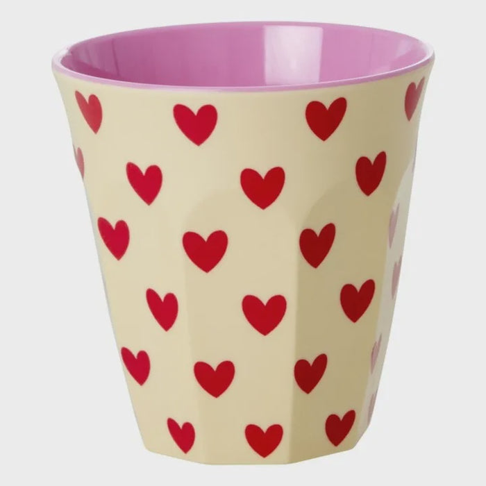 Rice | Melamine cup - Heart creme