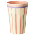 Rice | Melamine cup groot - Stripey love print creme