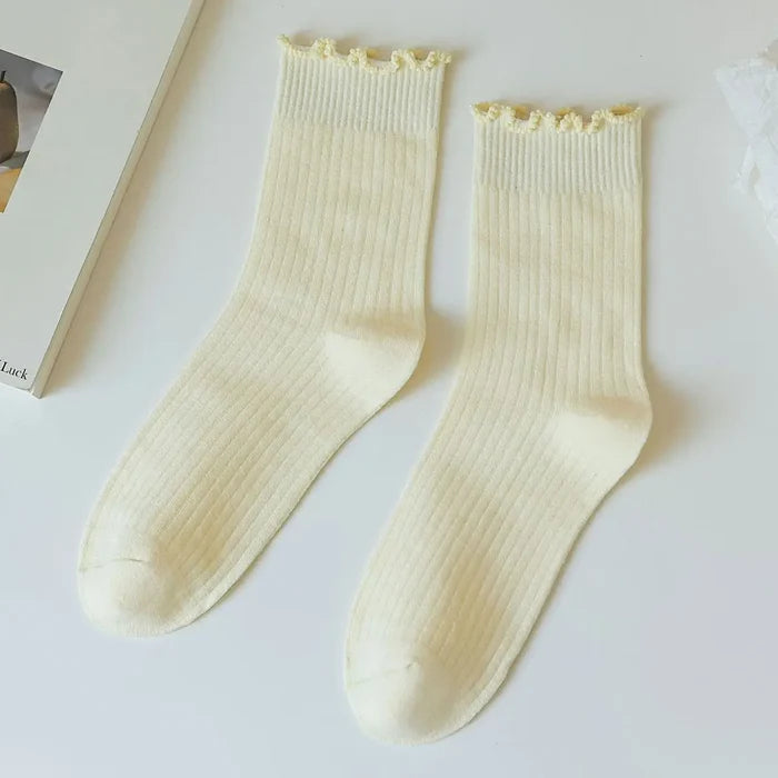 Ruffle Crew Socks