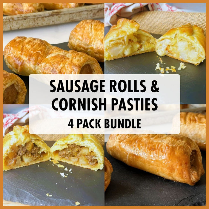 Sausage Rolls & Cornish Pasties: 4 Pack Bundle