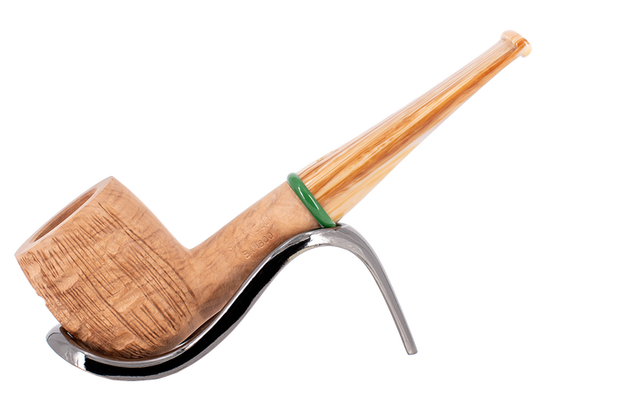 Savinelli Bamboo Rusticated Natural 106 - 6mm Briar Pipe