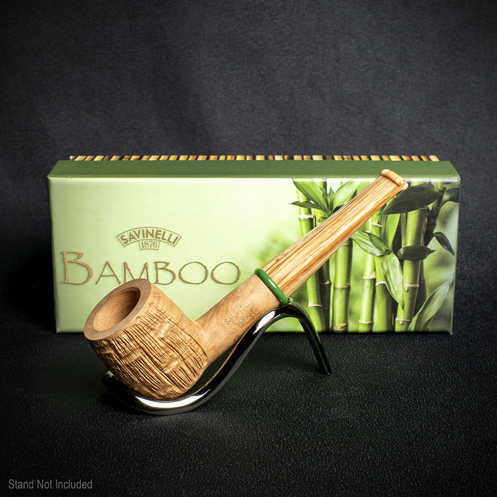 Savinelli Bamboo Rusticated Natural 106 - 6mm Briar Pipe