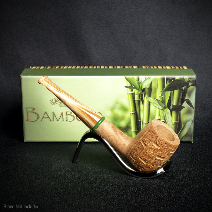 Savinelli Bamboo Rusticated Natural 106 - 6mm Briar Pipe