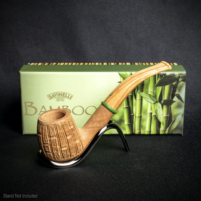 Savinelli Bamboo Rusticated Natural 602 - 6mm Briar Pipe