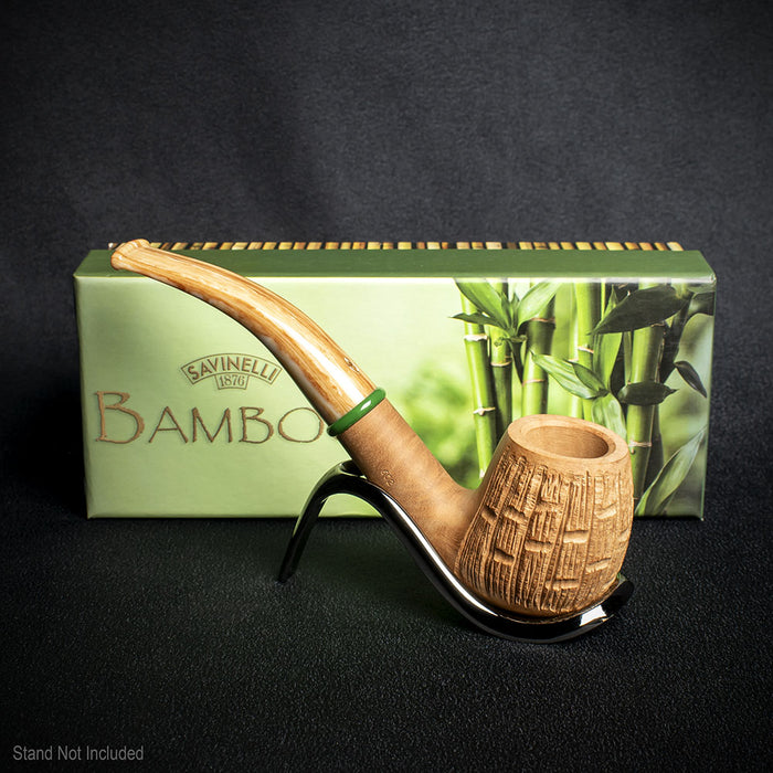 Savinelli Bamboo Rusticated Natural 602 - 6mm Briar Pipe