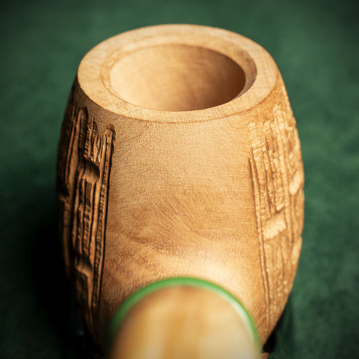Savinelli Bamboo Rusticated Natural 602 - 6mm Briar Pipe
