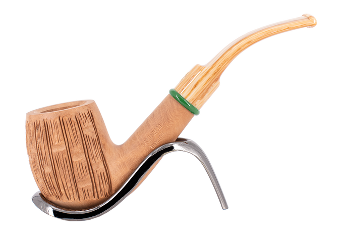 Savinelli Bamboo Rusticated Natural 607 - 6mm Briar Pipe