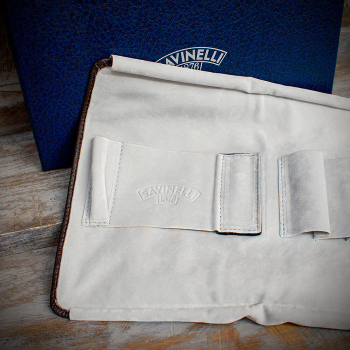 Savinelli | Brown Leather Travel Pipe Bag