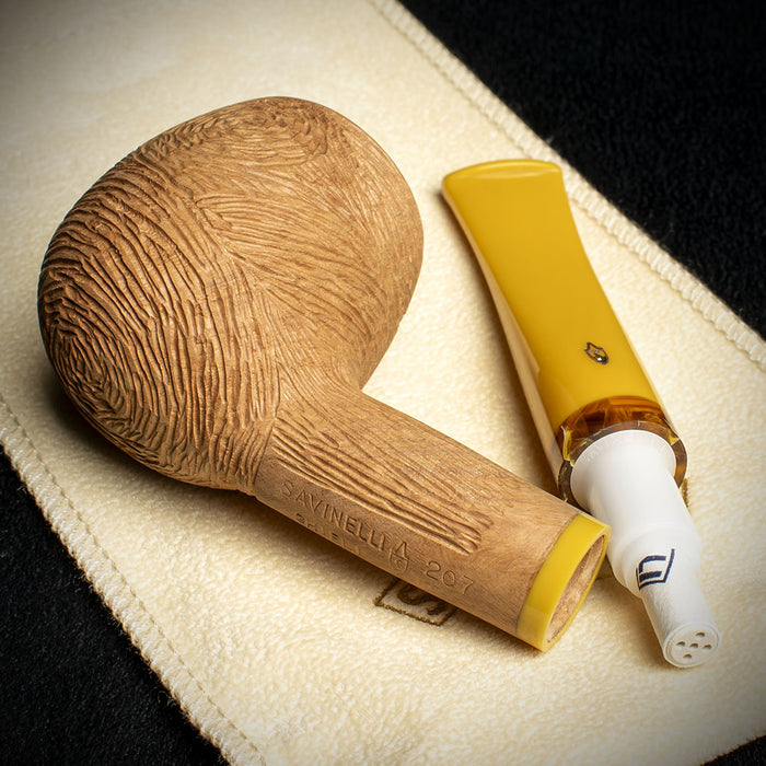 Savinelli Ghibli Rusticated Natural 207 - 6mm Briar Pipe