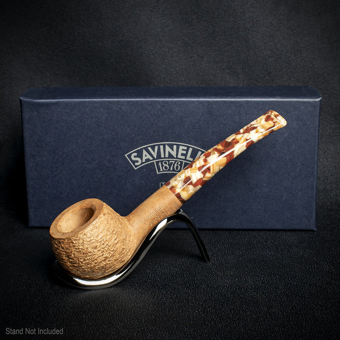 Savinelli Granola Rusticated 315 - 6mm Briar Pipe