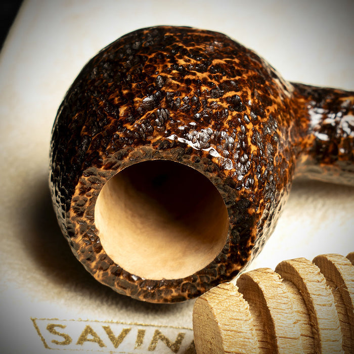 Savinelli Miele Rusticata Brownblast 207 - 6mm Briar Pipe