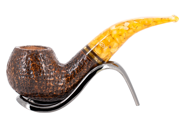 Savinelli Miele Rusticata Brownblast 642 - 6mm Briar Pipe